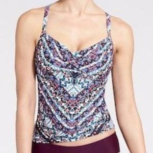 Athleta Marrakesh Tankini Top 34 B/C w/ underwire